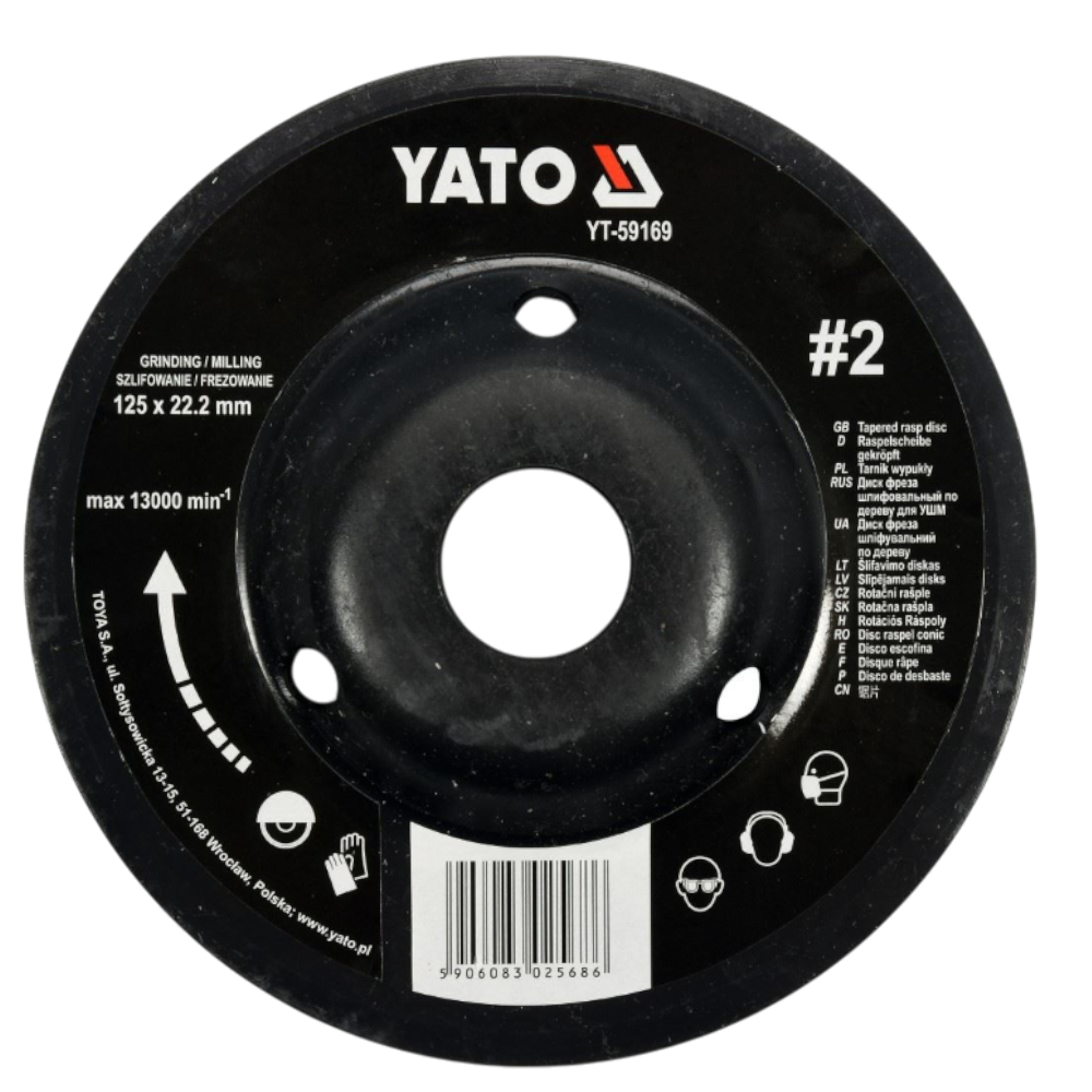 Schleifscheibe Holzraspel 125x22,2mm Raspelscheibe 13000min1 Universalraspel #2