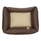 Hundebett Hundekorb Hundekissen Hundesofa Liegeplatz Kunstleder S Braun-Beige