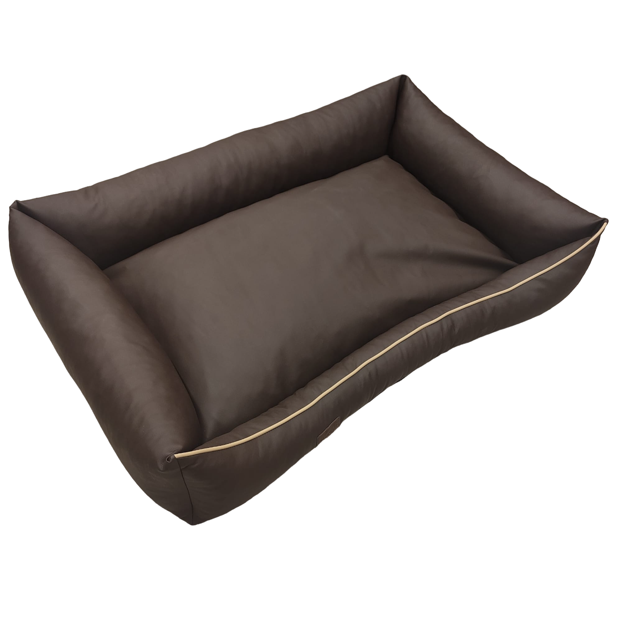 Hundebett Hundekorb Hundekissen Hundesofa Liegeplatz Kunstleder Korb XXL  Braun