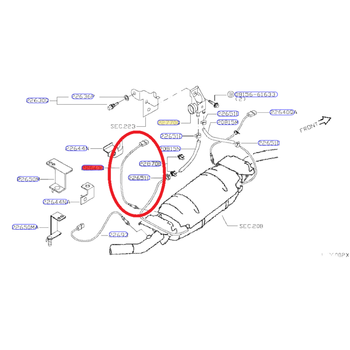 Abgas Temperatur Sensor Fühler für Nissan Cabstar F24M 22640LC30C ZD30DDTI Motor