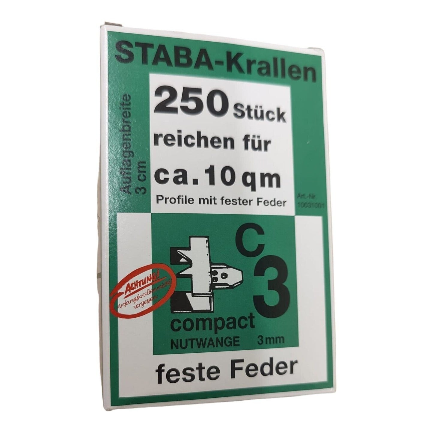 250 Staba-Kralle C3 Nutwangen Profilbrett Profilholz Paneele Klemme 3mm Nutwange