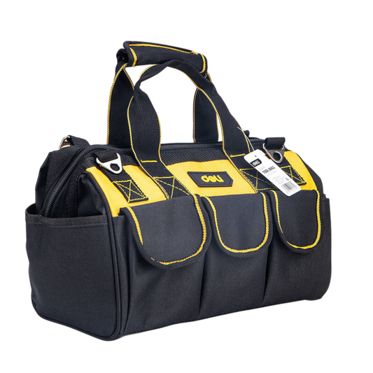 Werkzeugtasche Arbeitstasche Handwerk 31x17x22cm Schwarz Gelb Oxford Gewebe Deli