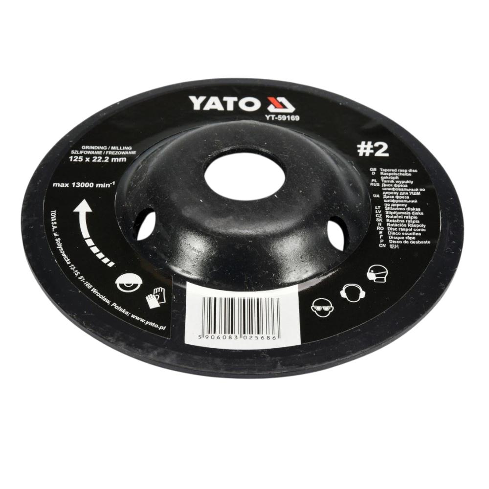 Schleifscheibe Holzraspel 125x22,2mm Raspelscheibe 13000min1 Universalraspel #2