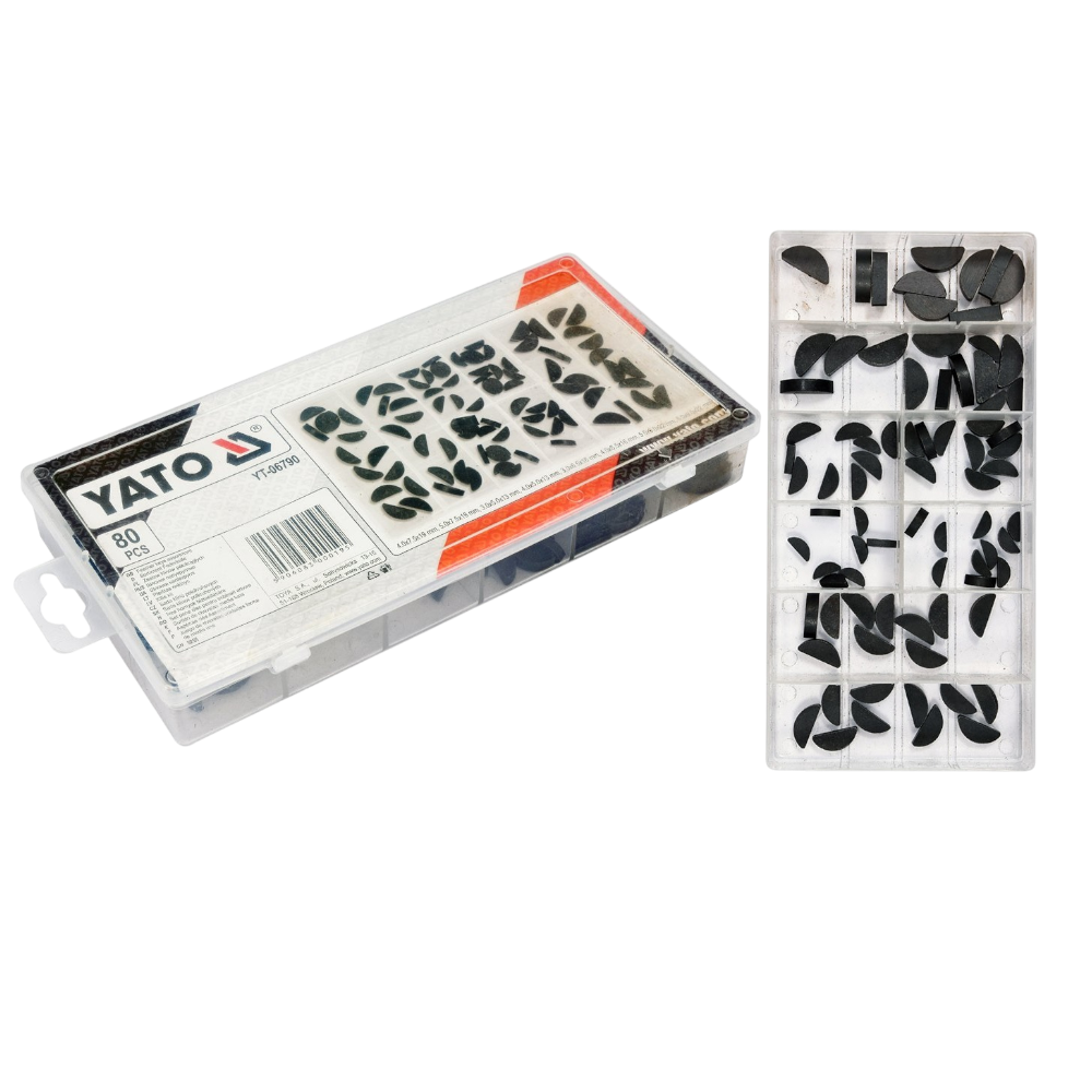 Federkeile Keile Halbmond Paßfeder Mitnehmerkeile Sicherungskeile Set 80 Stück