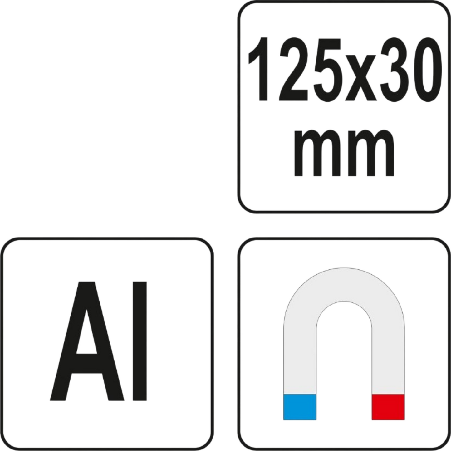 magnetische Schraubstockschutzbacken Gummi Belag 125x30 mm Aluminium Spannbacken