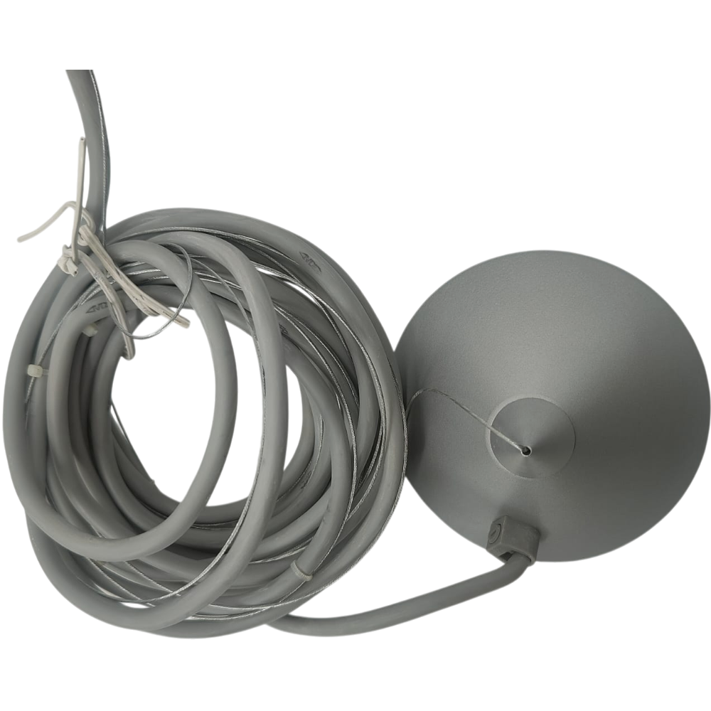 Pendelleuchte Ø 42cm Acrylglas-Schirm Silber Hängelampe Tresen Bar Industrie