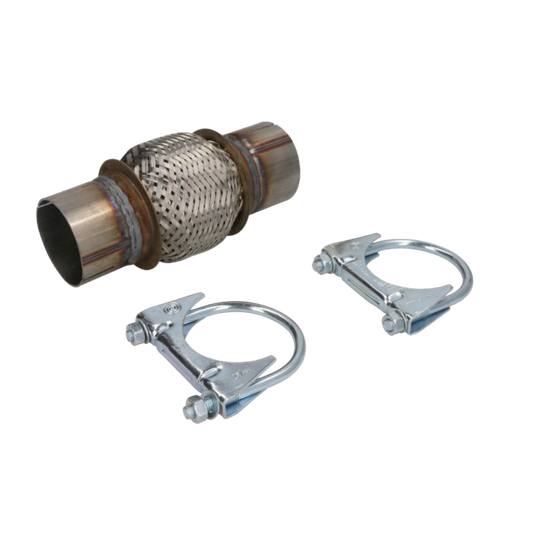 einschraub Flexrohr 60x100 185mm flexibles Auspuff Flexstück Flexteil Schelle