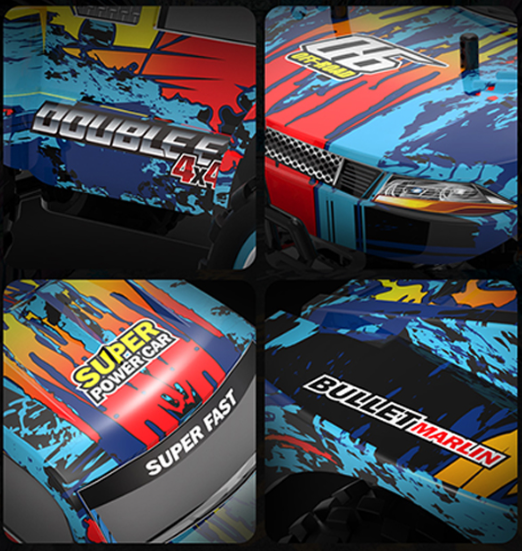 Buggy off-road Monstertruck 1:18 Ferngesteuert Fernbedienung RC 4x4 20km/h Speed