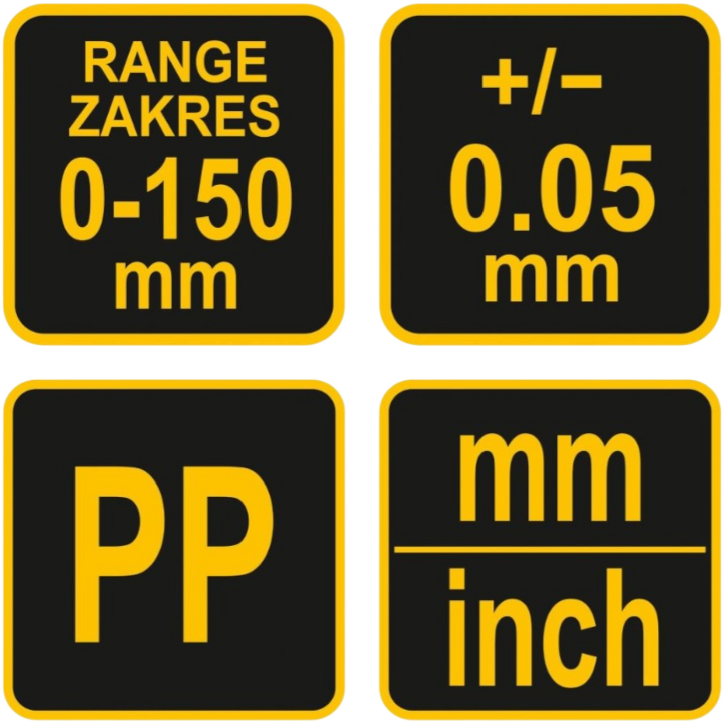Vorel Kunststoff Schieblehre Messschieber 150mm x 0,05 Schublehre Plastik