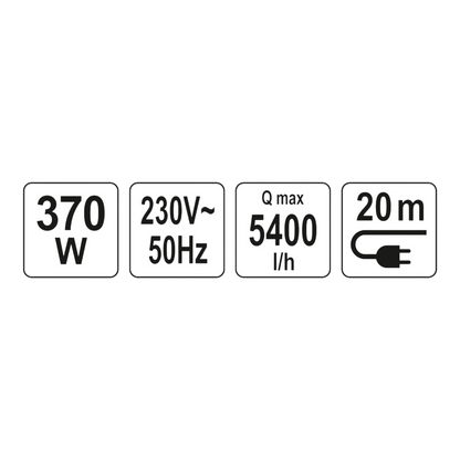 Brunnenpumpe Tauchpumpe 370W 5400L/h Tiefbrunnenpumpe Kreiselpumpe Tauchpumpe