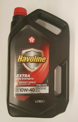 5L Texaco Havoline Extra 10W40 Motoröl Teilsynth. für Fiat Mercedes Renault VW