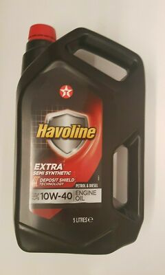 5L Texaco Havoline Extra 10W40 Motoröl Teilsynth. für Fiat Mercedes Renault VW