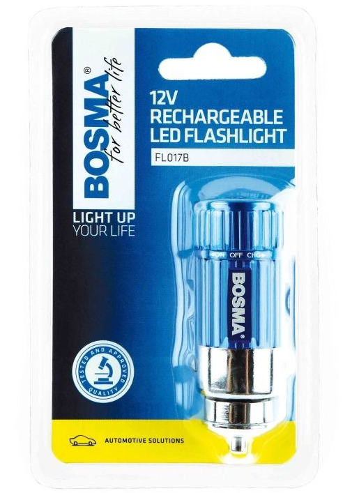 Bosma Mini Taschenlampe Zigarettenanzünder aufladbar Autotaschenlampe LED 12V