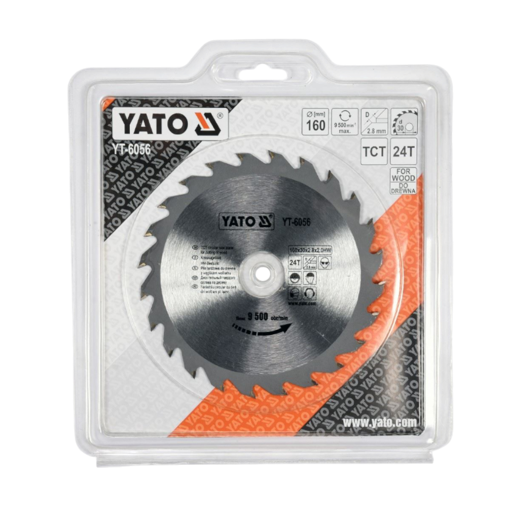 Kreissägeblatt Holzsäge 160x30x2,8x2mm 24T TCT Sägeblatt Scheibe 9500min1