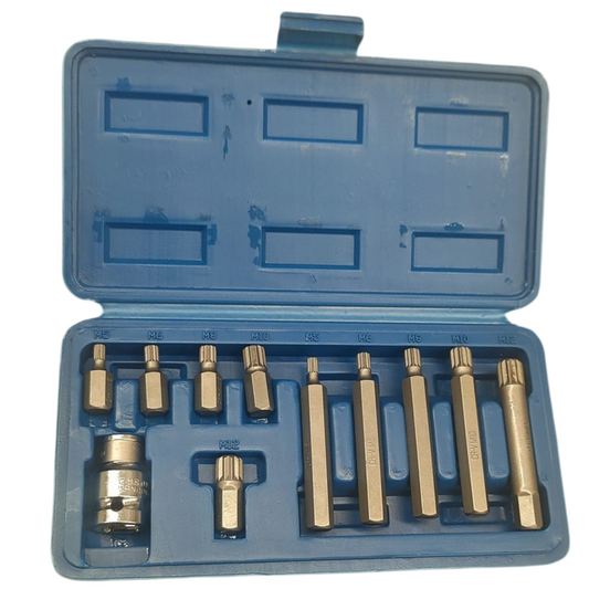 Vielzahn XZN 12-Kant Bit SPLINE Stecknuss Steckschlüssel M5 M6 M8 M10 M12 11tlg