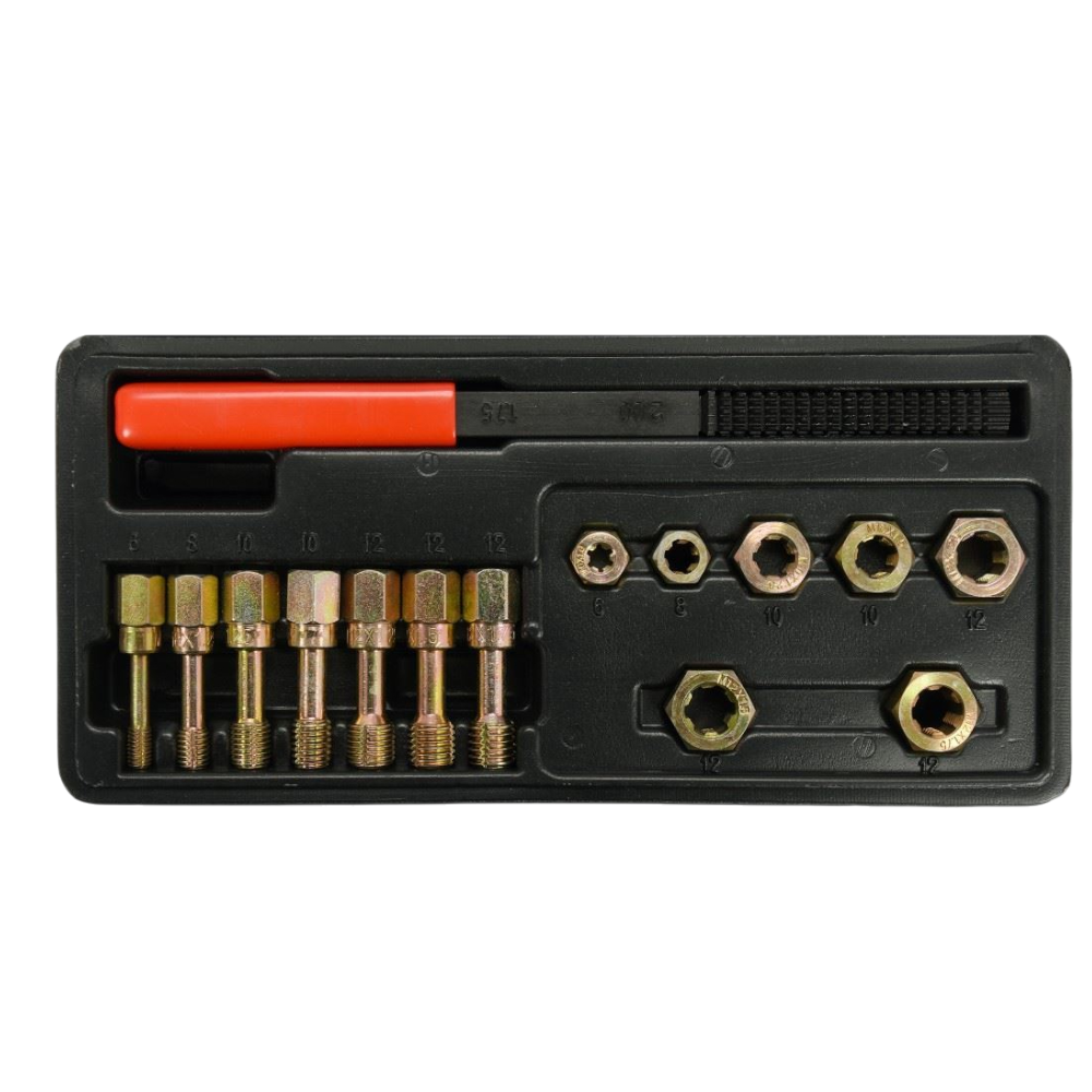 Gewindereparatur Gewindeschneider Satz 15tlg. Gewindebohrer Nachschneider