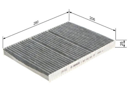 Bosch 1987432300 Pollenfilter/Inneraumluftfilter Audi Skoda VW 1,3 1,4 1,6 1,8 T