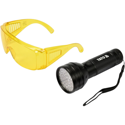 UV LED Lecksuchlampe Klimaanlage Set Leckagen Schutzbrille Suchlampe Reparatur