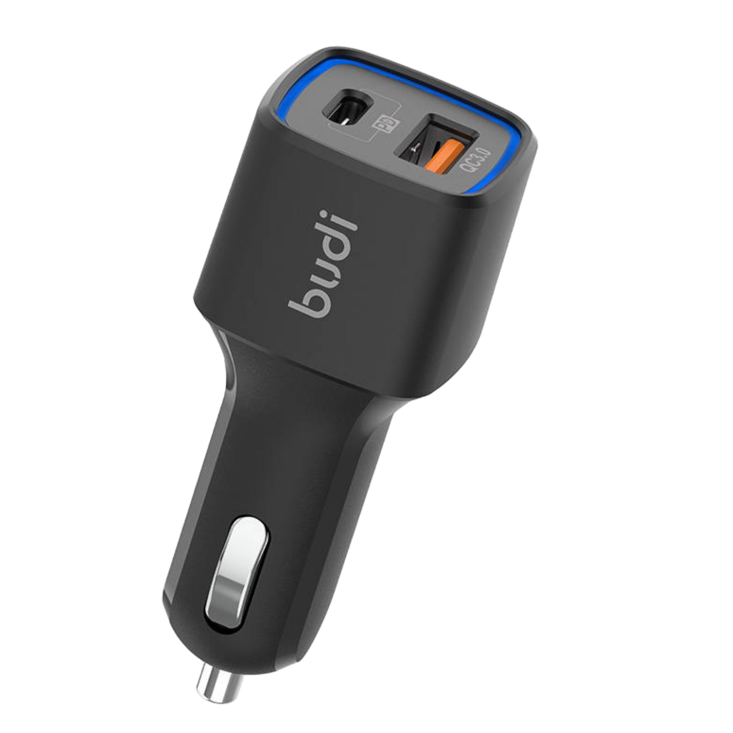 Autoladegerät Zigarette Budi LED USB+USB-C, 18W, PD+QC 3.0 Universell KFZ PKW