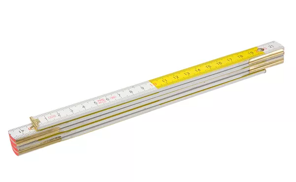 Topex Zollstock Meterstab Gliedermassstab Holzstab Messstab Handwerk 2Meter weiß