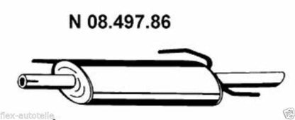 Eberspächer Endschalldämpfer Endtopf Auspuff hinten Cabrio Astra F Cabriolet 1,6