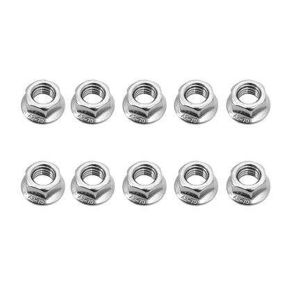 10 M3 Sperrzahnmuttern Flanschmuttern Edelstahl A2-50 DIN 6923 SW6 Muttern