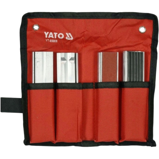 Schutzbacken Set 8tlg Schraubstock 150mm Alu magnetisch Gummi Kunststoff Kerben