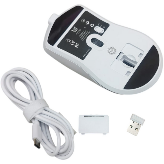 Onikuma Gaming Mouse Ergonomisch Spieler Maus LED Weiß 800-4800 dpi Funk Kabel