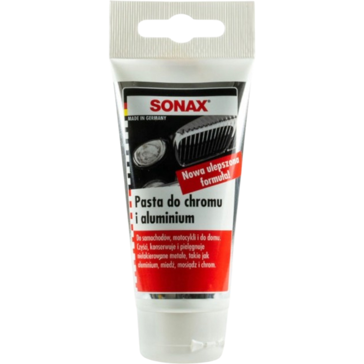 SONAX Chrom Alu Polier Paste Metall Politur Pflege Glanz Reiniger 75ml