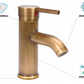 Wasserhahn Waschtischarmatur Waschbecken Badarmatur Einhebel Retro Bronze