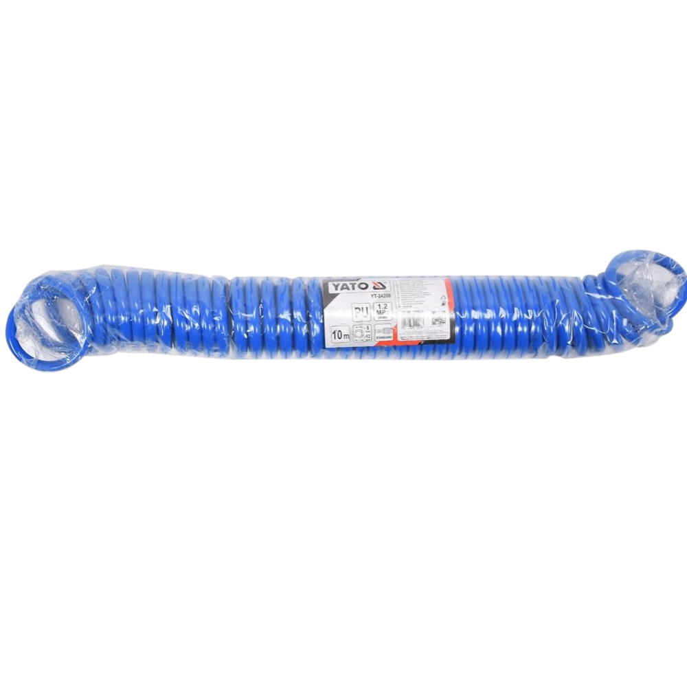 Spiralschlauch Schnellanschluss 8mmx12mmx10m Druckluftschlauch Pressluftschlauch