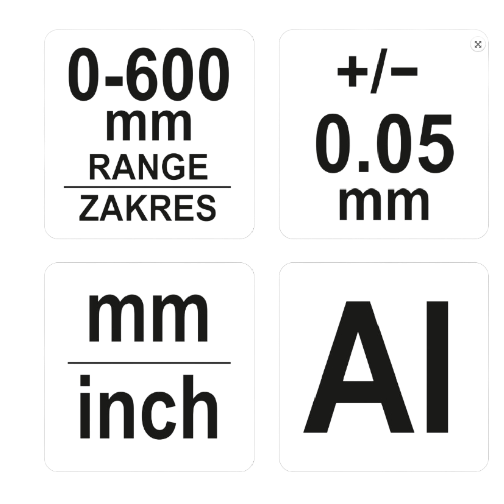 Messschieber Schieblehre Messschieblehre Aluminium 0-600mm Schublehre Schiebefuß
