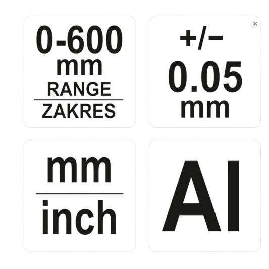 Messschieber Schieblehre Messschieblehre Aluminium 0-600mm Schublehre Schiebefuß