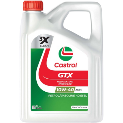 4 Liter Öl Castrol GTX A3/B4 10W 40 Motoröl Motoroel Motoroil Mercedes VW Seat