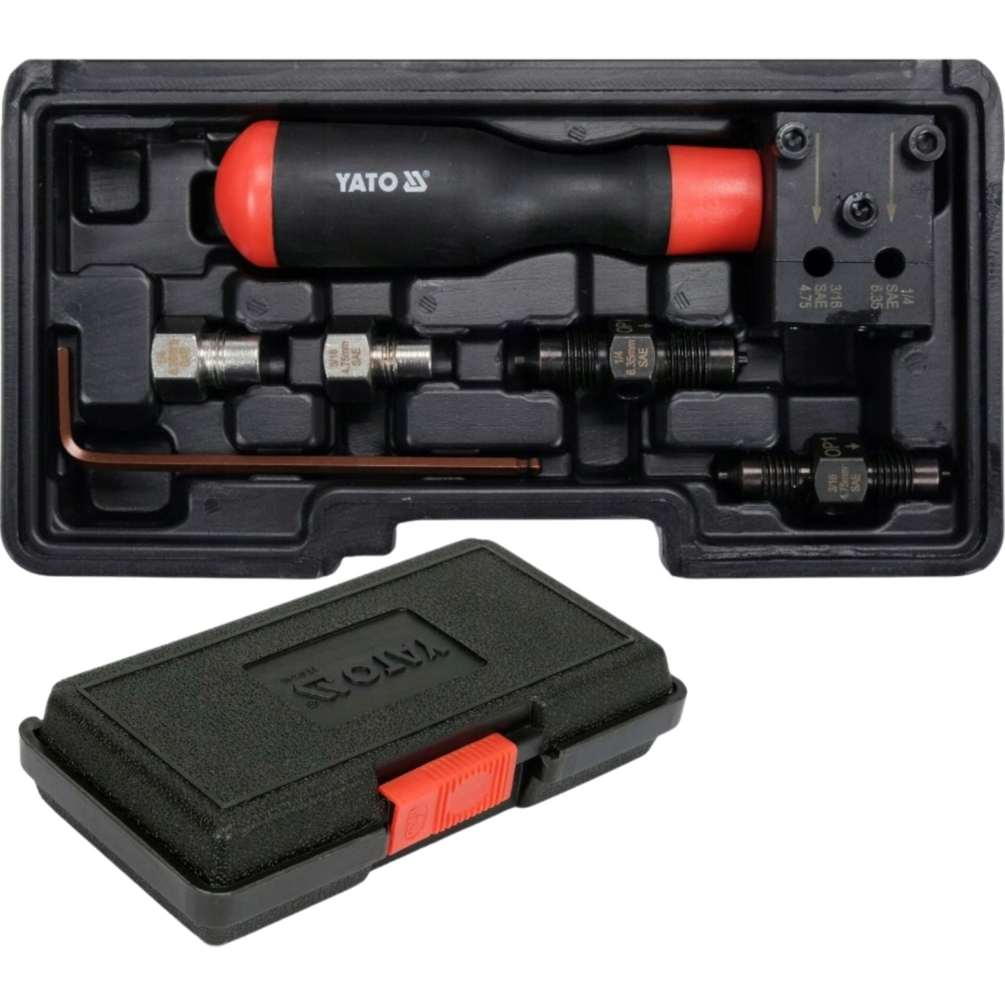 Bördelgerät Bremsleitung ø 4,75 3/16 6,35 1/4 SAE F + E Bördel Bremsrohr Kfz PKW