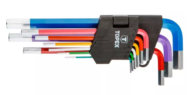Farbiger Innensechskantschlüssel Inbussschlüssel Stecknuss Set 9tlg 1,5 - 10mm