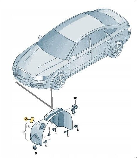 Original Audi A6 4F C6 Deckel für Radhausschale vorne links rechts 4F0809967B