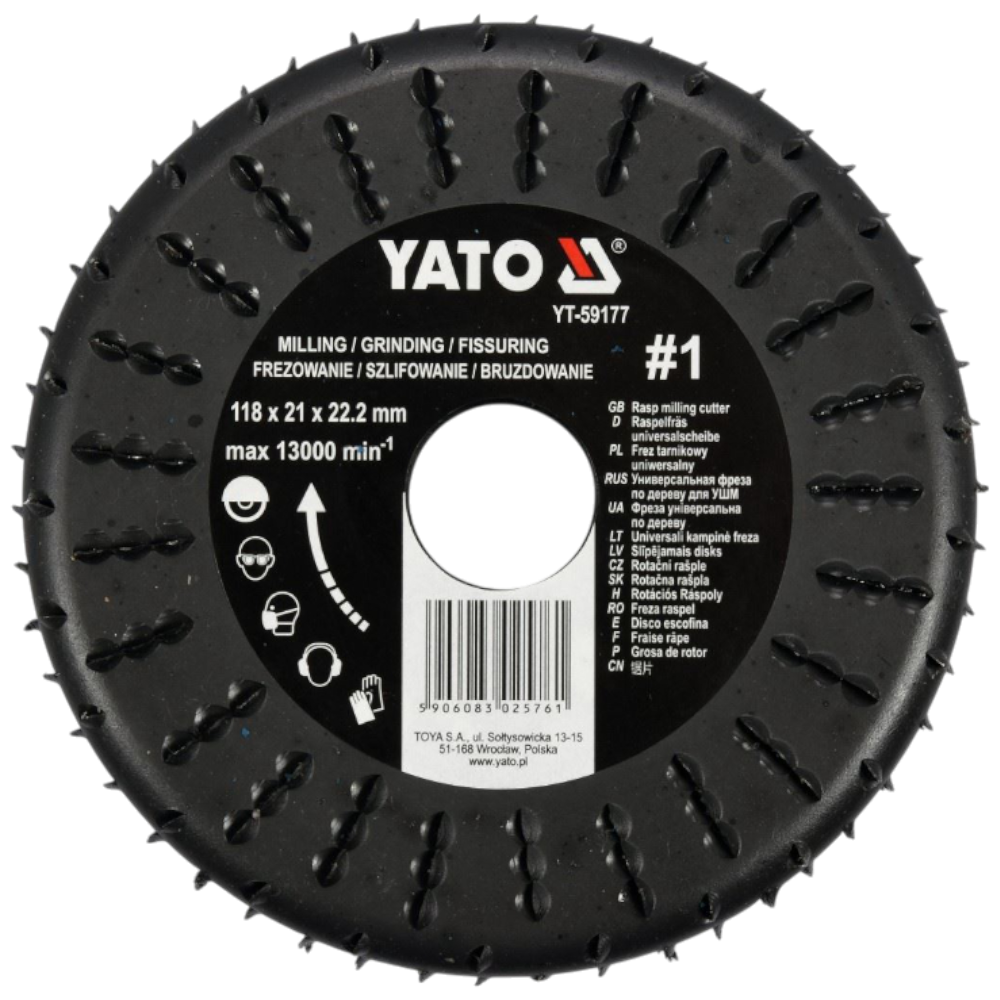 Schleifscheibe Holzraspel 118x22,2mm Raspelscheibe 13000min1 Universalraspel #1