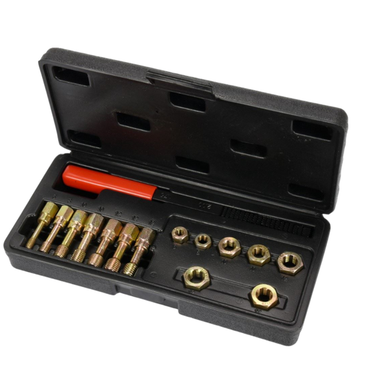 Gewindereparatur Gewindeschneider Satz 15tlg. Gewindebohrer Nachschneider