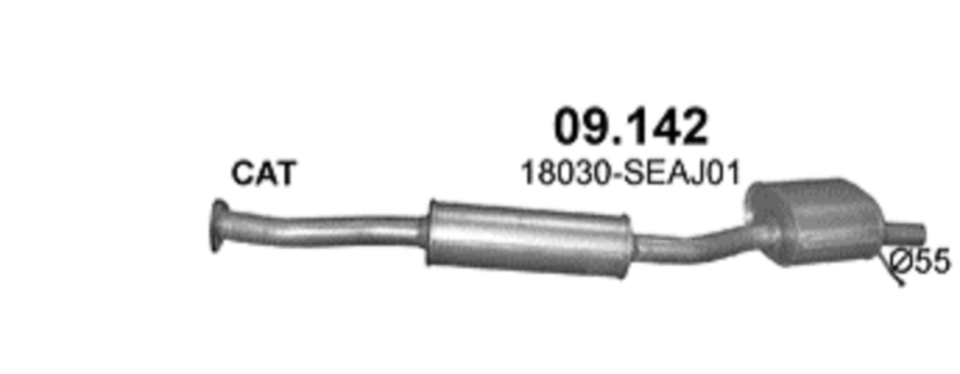 Mittelschalldämpfer Mitte Auspuff Mitteltopf Honda Honda Accord VII 2.4i 16V