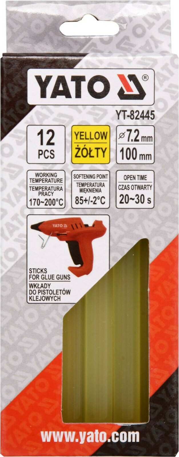 Yato yt-82445 hot adhesive sticks yellow hot glue gun hot glue adhesive sticks
