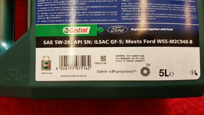 5L CASTROL MAGNATEC PRO E 5W20 EcoBoost Ford Fiesta Focus engine oil WSS-M2C948-B
