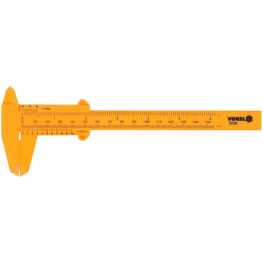 Vorel Kunststoff Schieblehre Messschieber 150mm x 0,05 Schublehre Plastik