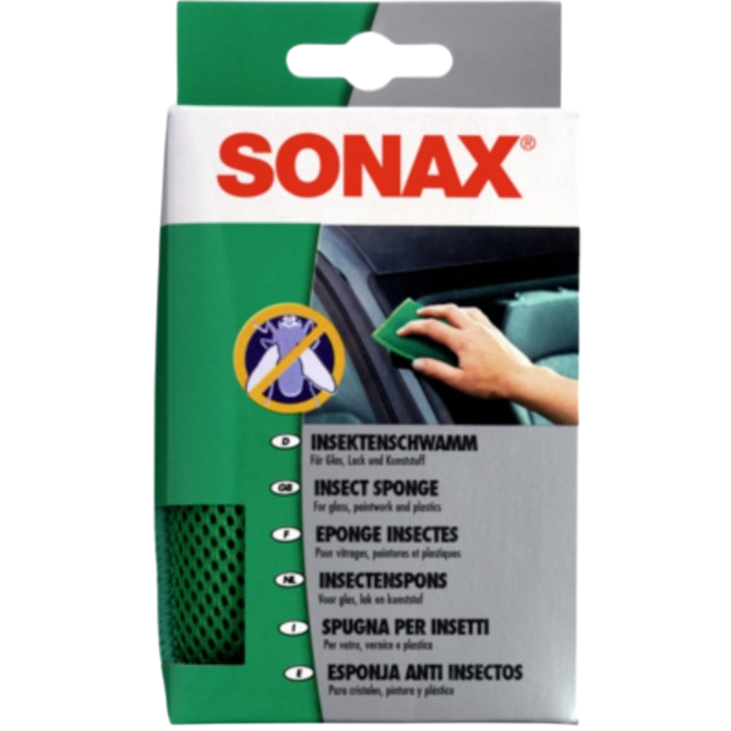 SONAX InsektenSchwamm Reinigungsschwamm Kfz Auto Waschen Putzschwamm 13x9x3,2cm