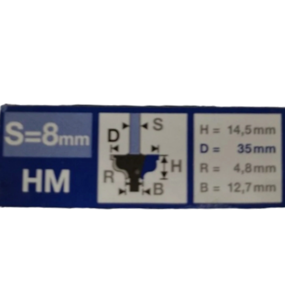 Bündigfräser HM Doppelradienfräser 35 mm Profilfäser Rundkantenfräser Oberfräse