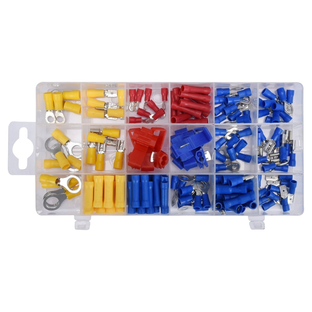 Kabelschuhe Steckverbinder 160tlg Verbindersatz Flachstecker Set Box Auto Crimp