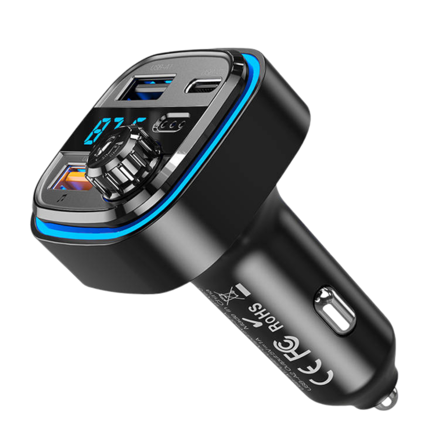 FM Transmitter Auto Radio Adapter 2x USB-A USB-C KFZ Ladegerät Bluetooth 5.0