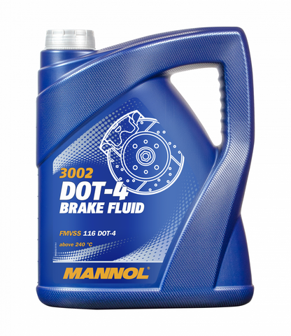 Mannol Bremsflüssigkeit 5L DOT4 für VW OPEL Ford Fiat Audi Mercedes Seat Skoda