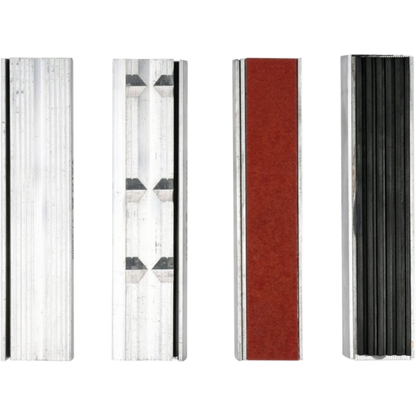 Schutzbacken Set 8tlg Schraubstock 150mm Alu magnetisch Gummi Kunststoff Kerben