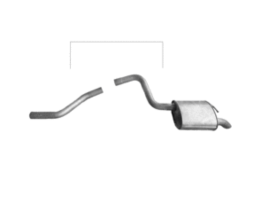 Field silencer Endpuff exhaust behind Ford Mondeo III 3 station wagon 2.0 di TDCI 2.2